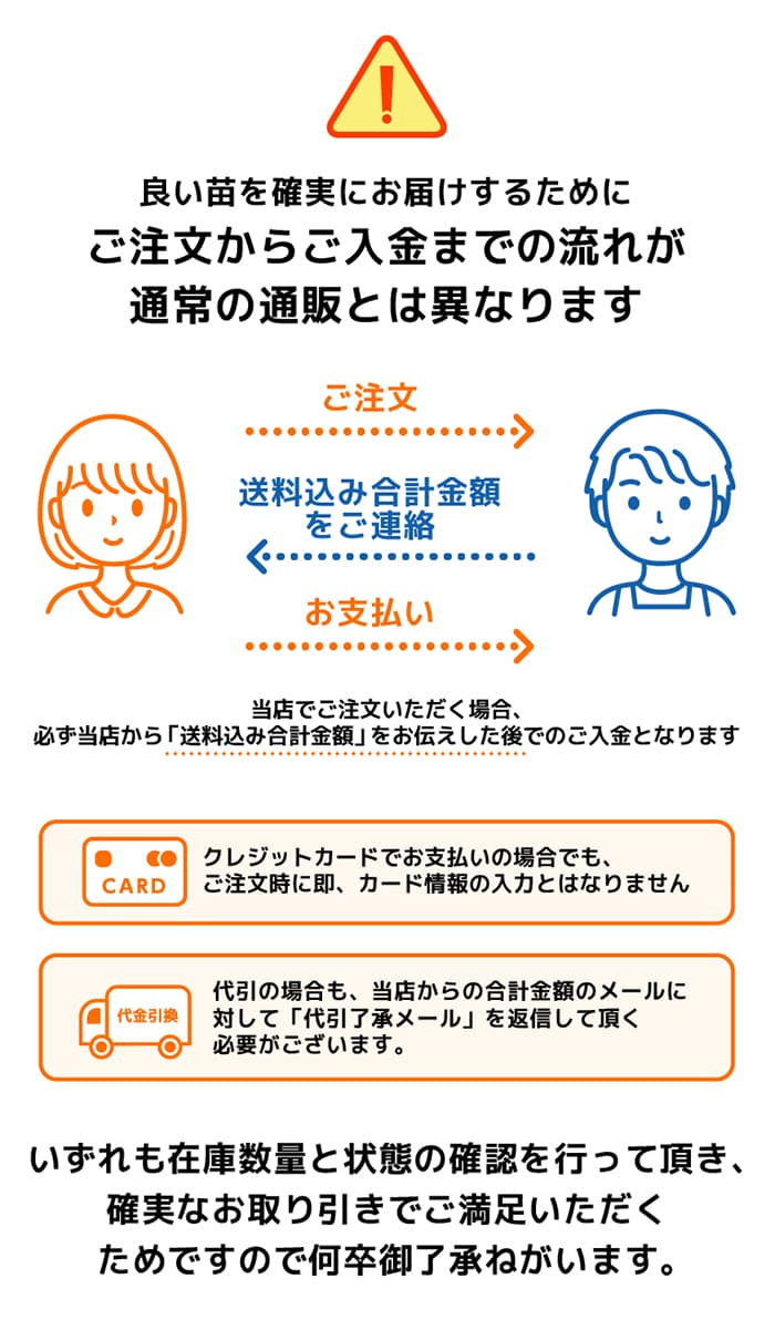 重要）初めてご注文いただくお客様へ | はじめてのお客様へ | ハーブ苗 